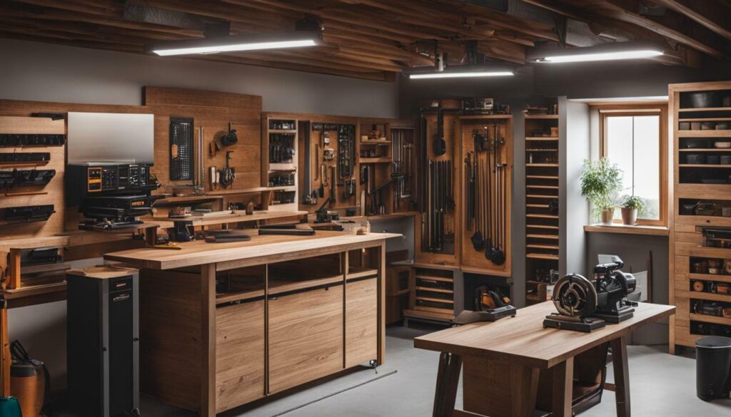 small woodworking shop size